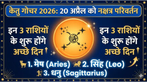 Ketu Gochar 2026: 20 अप्रैल को बदलेगा केतु का नक्षत्र, इन 3 राशियों के शुरू होंगे अच्छे दिन